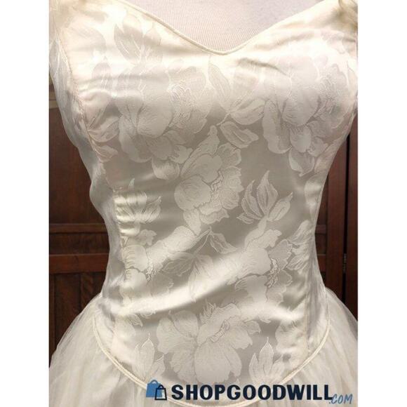 Vintage 1980s 1990s Tea Length Wedding Prom Dress - Picture 1 of 16